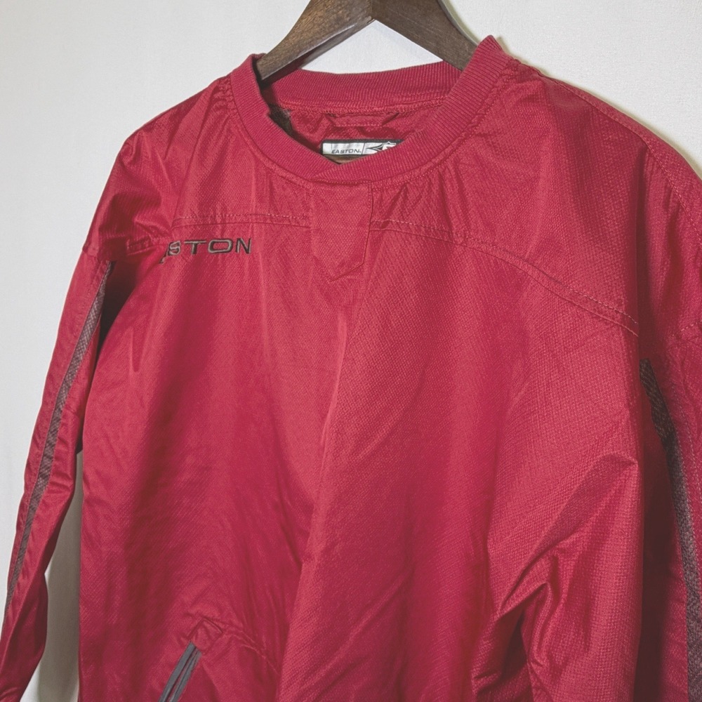 Easton Red InMotion Fit Athletic Windbreaker Pullover Jacket Youth L/XL